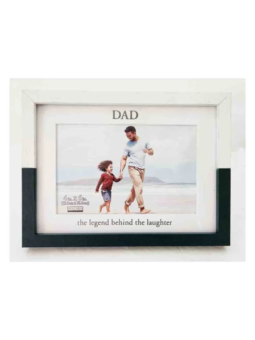 NEW Malden DAD Photo Frame With Mat Green White Wood 4